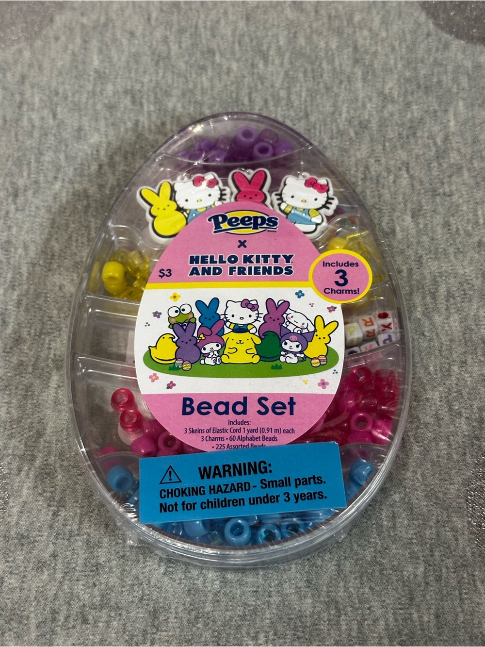 5 for $15! Hello Kitty and Friends x Peeps Bead Set